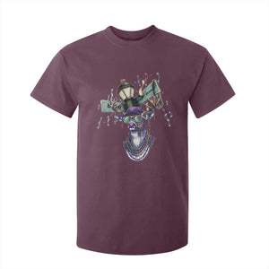 Funny Mardi Gras Mississippi Deer T Shirt For Kid Biloxi Ocean Springs Carnival TS11 Maroon Print Your Wear