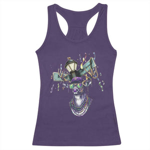 Funny Mardi Gras Mississippi Deer Racerback Tank Top Biloxi Ocean Springs Carnival TS11 Purple Print Your Wear