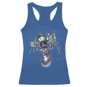 Funny Mardi Gras Mississippi Deer Racerback Tank Top Biloxi Ocean Springs Carnival TS11 Royal Blue Print Your Wear