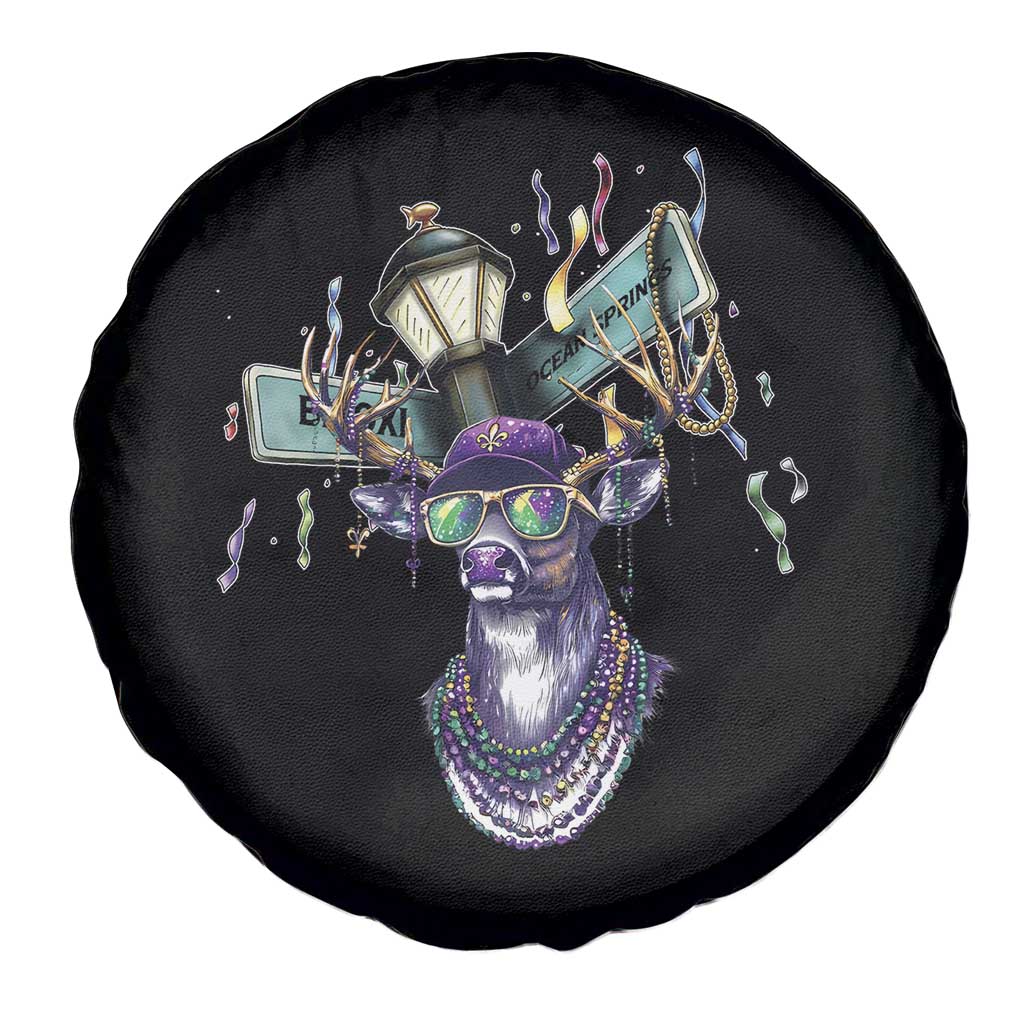 Funny Mardi Gras Mississippi Deer Spare Tire Cover Biloxi Ocean Springs Carnival TS11 Print Your Wear