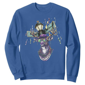 Funny Mardi Gras Mississippi Deer Sweatshirt Biloxi Ocean Springs Carnival TS11 Royal Blue Print Your Wear