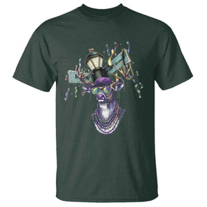 Funny Mardi Gras Mississippi Deer T Shirt Biloxi Ocean Springs Carnival TS11 Dark Forest Green Print Your Wear