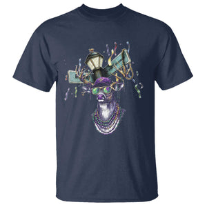 Funny Mardi Gras Mississippi Deer T Shirt Biloxi Ocean Springs Carnival TS11 Navy Print Your Wear