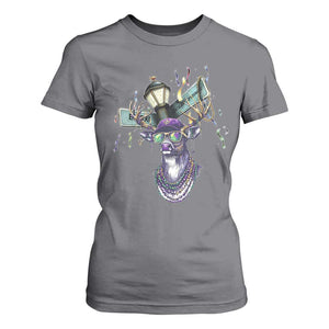 Funny Mardi Gras Mississippi Deer T Shirt For Women Biloxi Ocean Springs Carnival TS11 Charcoal Print Your Wear