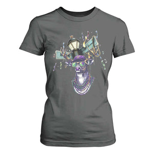 Funny Mardi Gras Mississippi Deer T Shirt For Women Biloxi Ocean Springs Carnival TS11 Dark Heather Print Your Wear