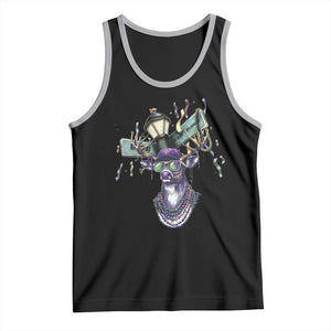 Funny Mardi Gras Mississippi Deer Tank Top Biloxi Ocean Springs Carnival TS11 Black Athletic Heather Print Your Wear
