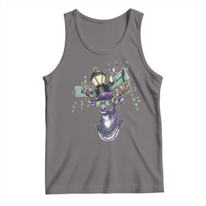 Funny Mardi Gras Mississippi Deer Tank Top Biloxi Ocean Springs Carnival TS11 Deep Heather Print Your Wear