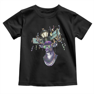 Funny Mardi Gras Mississippi Deer Toddler T Shirt Biloxi Ocean Springs Carnival TS11 Black Print Your Wear