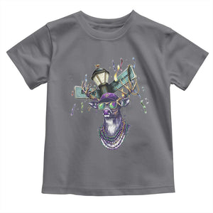 Funny Mardi Gras Mississippi Deer Toddler T Shirt Biloxi Ocean Springs Carnival TS11 Charcoal Print Your Wear