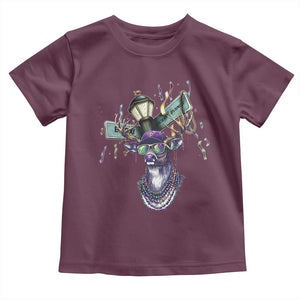 Funny Mardi Gras Mississippi Deer Toddler T Shirt Biloxi Ocean Springs Carnival TS11 Maroon Print Your Wear