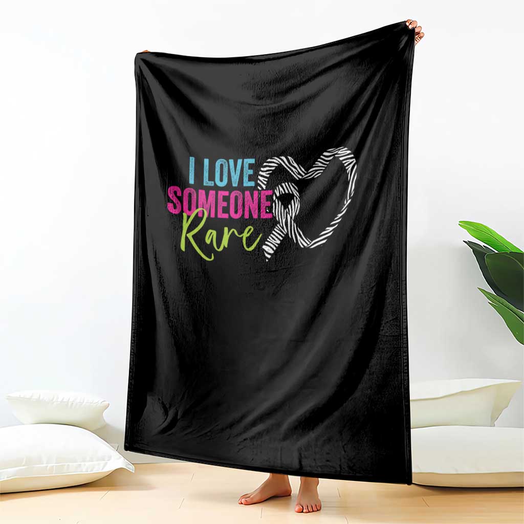 Rare Disease Awareness Throw Blanket I Love Someone Rare Zebra Ribbon TS11 Print Your Wear