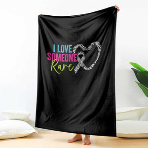 Rare Disease Awareness Throw Blanket I Love Someone Rare Zebra Ribbon TS11 Print Your Wear