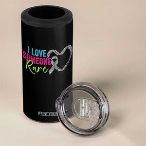 Rare Disease Awareness 4 in 1 Can Cooler Tumbler I Love Someone Rare Zebra Ribbon TS11 Print Your Wear