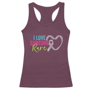 Rare Disease Awareness Racerback Tank Top I Love Someone Rare Zebra Ribbon TS11 Maroon Print Your Wear