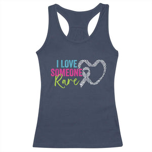 Rare Disease Awareness Racerback Tank Top I Love Someone Rare Zebra Ribbon TS11 Navy Print Your Wear