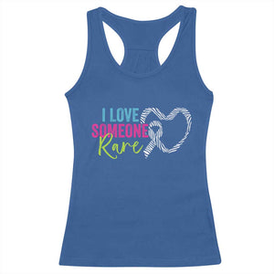 Rare Disease Awareness Racerback Tank Top I Love Someone Rare Zebra Ribbon TS11 Royal Blue Print Your Wear