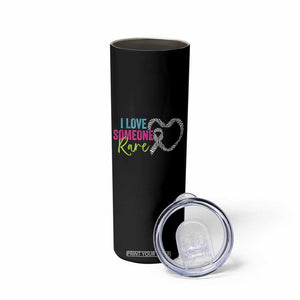 Rare Disease Awareness Skinny Tumbler I Love Someone Rare Zebra Ribbon TS11 Print Your Wear