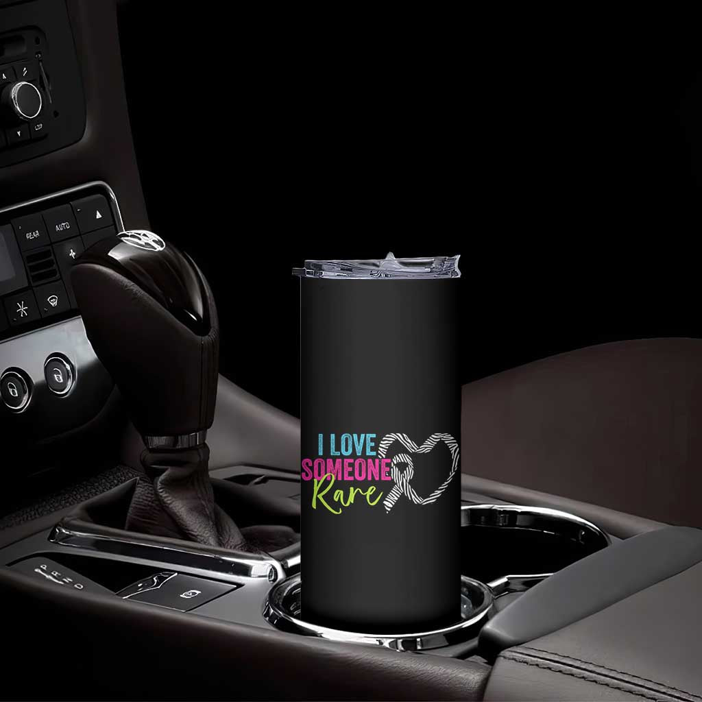 Rare Disease Awareness Skinny Tumbler I Love Someone Rare Zebra Ribbon TS11 Print Your Wear