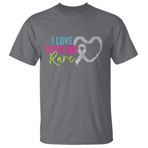 Rare Disease Awareness T Shirt I Love Someone Rare Zebra Ribbon TS11 Charcoal Print Your Wear