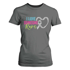 Rare Disease Awareness T Shirt For Women I Love Someone Rare Zebra Ribbon TS11 Dark Heather Print Your Wear