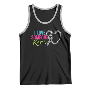 Rare Disease Awareness Tank Top I Love Someone Rare Zebra Ribbon TS11 Black Athletic Heather Print Your Wear