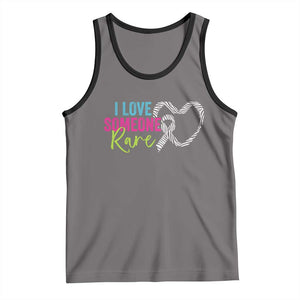 Rare Disease Awareness Tank Top I Love Someone Rare Zebra Ribbon TS11 Deep Heather Black Print Your Wear