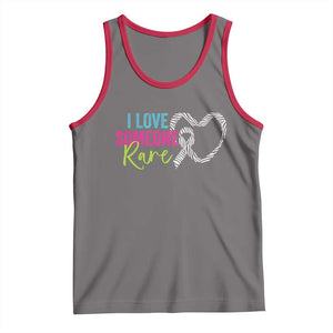 Rare Disease Awareness Tank Top I Love Someone Rare Zebra Ribbon TS11 Deep Heather Red Print Your Wear