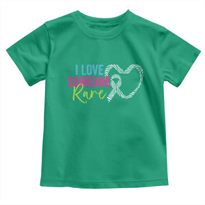 Rare Disease Awareness Toddler T Shirt I Love Someone Rare Zebra Ribbon TS11 Irish Green Print Your Wear