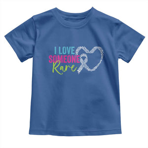 Rare Disease Awareness Toddler T Shirt I Love Someone Rare Zebra Ribbon TS11 Royal Blue Print Your Wear