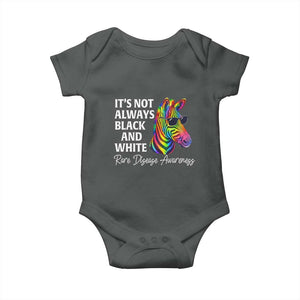 Rare Disease Awareness Baby Onesie It Is Not Always Black And White Colorful Zebra TS11 Dark Heather Print Your Wear