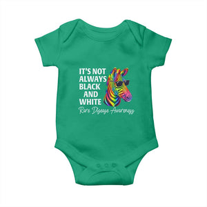 Rare Disease Awareness Baby Onesie It Is Not Always Black And White Colorful Zebra TS11 Irish Green Print Your Wear