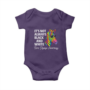 Rare Disease Awareness Baby Onesie It Is Not Always Black And White Colorful Zebra TS11 Purple Print Your Wear