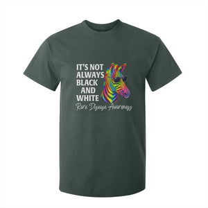 Rare Disease Awareness T Shirt For Kid It Is Not Always Black And White Colorful Zebra TS11 Dark Forest Green Print Your Wear