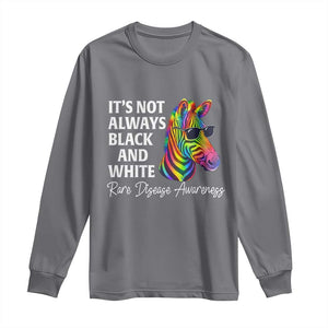 Rare Disease Awareness Long Sleeve Shirt It Is Not Always Black And White Colorful Zebra TS11 Charcoal Print Your Wear