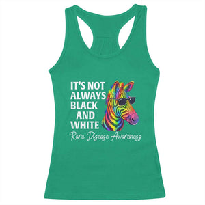 Rare Disease Awareness Racerback Tank Top It Is Not Always Black And White Colorful Zebra TS11 Irish Green Print Your Wear