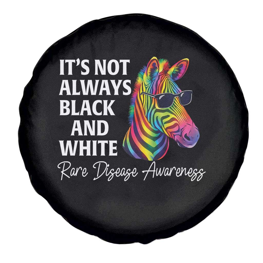 Rare Disease Awareness Spare Tire Cover It Is Not Always Black And White Colorful Zebra TS11 Print Your Wear