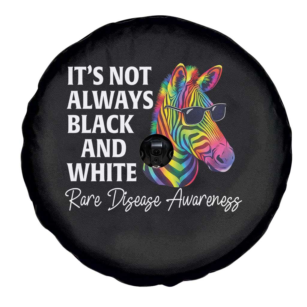 Rare Disease Awareness Spare Tire Cover It Is Not Always Black And White Colorful Zebra TS11 Print Your Wear