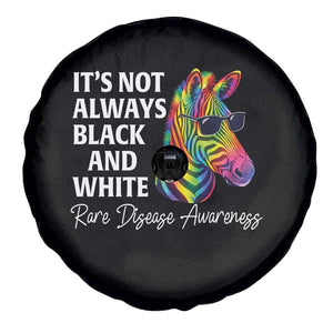 Rare Disease Awareness Spare Tire Cover It Is Not Always Black And White Colorful Zebra TS11 Print Your Wear