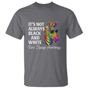 Rare Disease Awareness T Shirt It Is Not Always Black And White Colorful Zebra TS11 Charcoal Print Your Wear