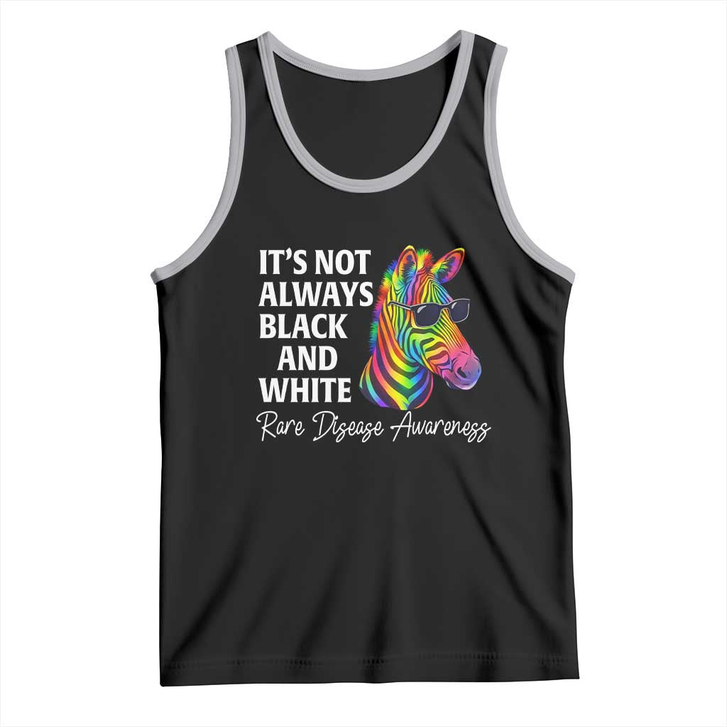 Rare Disease Awareness Tank Top It Is Not Always Black And White Colorful Zebra TS11 Black Athletic Heather Print Your Wear