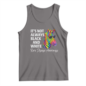 Rare Disease Awareness Tank Top It Is Not Always Black And White Colorful Zebra TS11 Deep Heather Print Your Wear