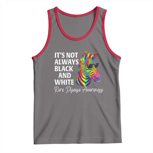 Rare Disease Awareness Tank Top It Is Not Always Black And White Colorful Zebra TS11 Deep Heather Red Print Your Wear