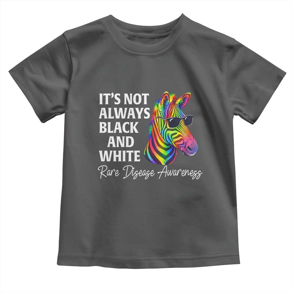 Rare Disease Awareness Toddler T Shirt It Is Not Always Black And White Colorful Zebra TS11 Dark Heather Print Your Wear