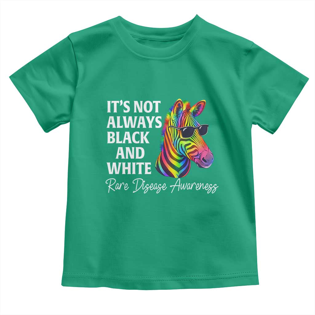 Rare Disease Awareness Toddler T Shirt It Is Not Always Black And White Colorful Zebra TS11 Irish Green Print Your Wear