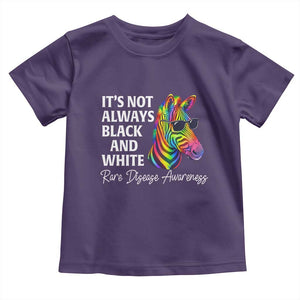Rare Disease Awareness Toddler T Shirt It Is Not Always Black And White Colorful Zebra TS11 Purple Print Your Wear