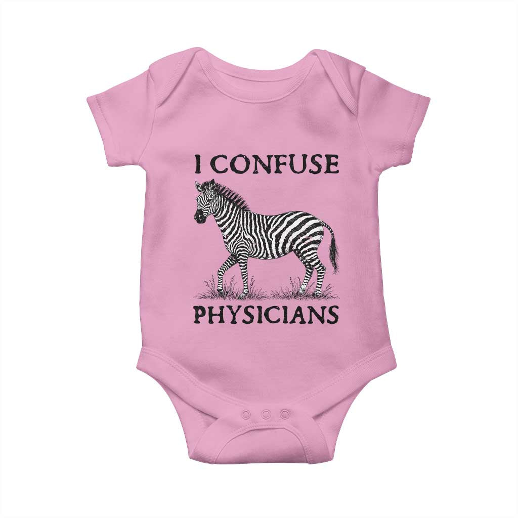 I Confuse Physicians Rare Disease Awareness Baby Onesie Funny Zebra TS11 Light Pink Print Your Wear