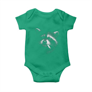 Funny Raccoon Smoking Cigarette Meme Baby Onesie Trash Panda Face Y2K Graphic TS11 Irish Green Print Your Wear
