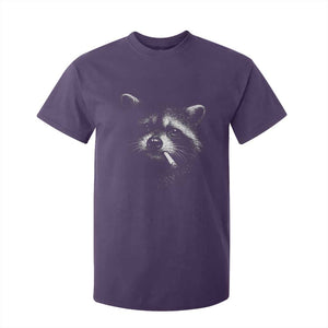 Funny Raccoon Smoking Cigarette Meme T Shirt For Kid Trash Panda Face Y2K Graphic TS11 Purple Print Your Wear