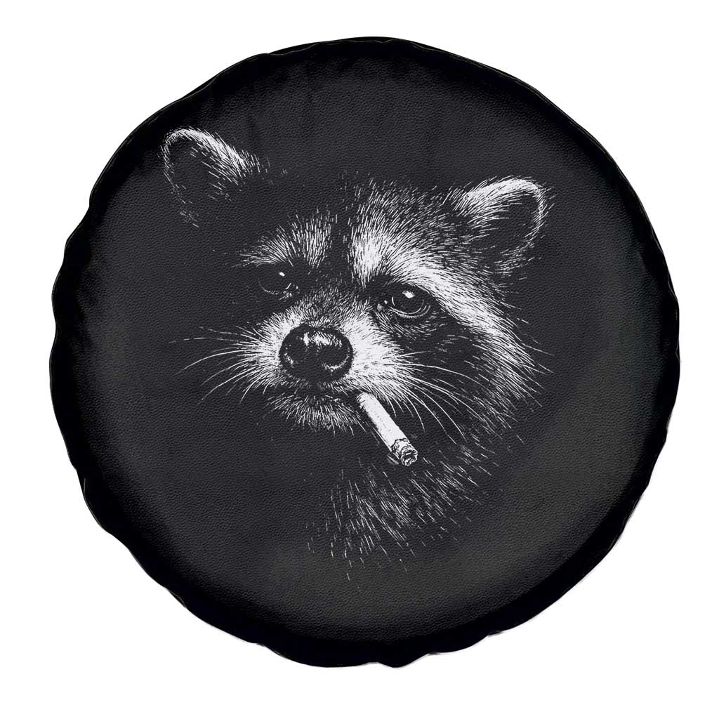 Funny Raccoon Smoking Cigarette Meme Spare Tire Cover Trash Panda Face Y2K Graphic TS11 Print Your Wear