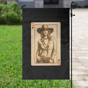 Funny Western Valentine Cowgirl Queen of Hearts Card Garden Flag TS11 Print Your Wear